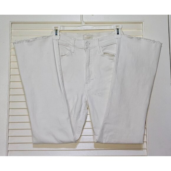 Mother Women's White Denim The Hustler Ankle Fray Jeans Size 24 2606 - Picture 7 of 16